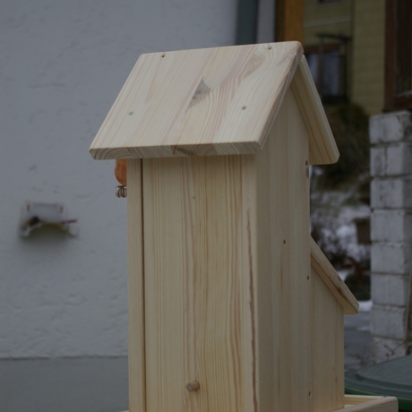 Vogelhaus mit Nistkasten Unbemalt, zum Selbstbemalen 