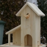 Vogelhaus mit Nistkasten Unbemalt, zum Selbstbemalen 