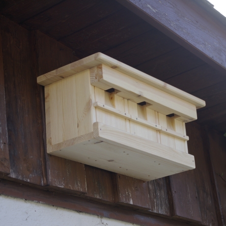 Spatzenhaus mit 3 Nistplätzen unbemalt  #S2