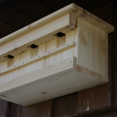 Spatzenhaus mit 3 Nistplätzen unbemalt  #S2