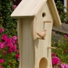Vogelhaus mit Nistkasten unbemalt, zum Selbstbemalen #V6