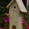 Vogelhaus mit Nistkasten unbemalt, zum Selbstbemalen #V6
