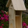 Vogelhaus mit Nistkasten unbemalt, zum Selbstbemalen #V6