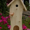 Vogelhaus mit Nistkasten unbemalt, zum bemalen