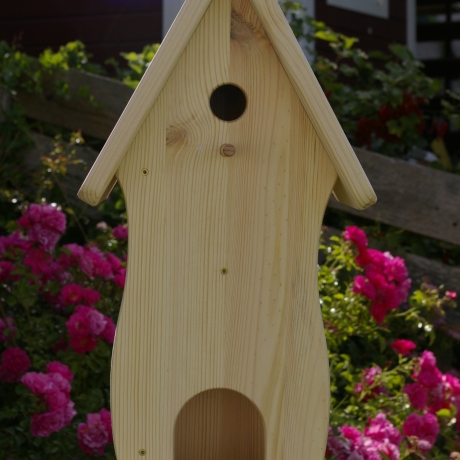 Vogelhaus mit Nistkasten und Futterplatz selbst bemalen #V1