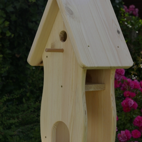 Vogelhaus mit Nistkasten und Futterplatz selbst bemalen #V1