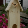Vogelhaus mit Nistkasten unbemalt, zum Selbstbemalen #V2