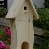 Vogelhaus mit Nistkasten unbemalt, zum Selbstbemalen #V2