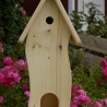 Vogelhaus mit Nistkasten unbemalt, zum Selbstbemalen #V2