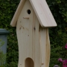Vogelhaus mit Nistkasten zum bemalen, unbemalt