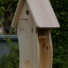 Vogelhaus mit Nistkasten zum bemalen, unbemalt