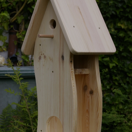Vogelhaus mit Nistkasten unbemalt, zum Selbstbemalen #V2