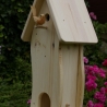 Vogelhaus mit Nistkasten unbemalt, zum Selbstbemalen #V2