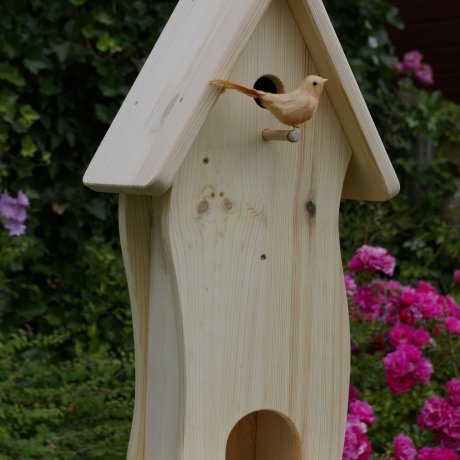 Vogelhaus mit Nistkasten unbemalt, zum Selbstbemalen #V2