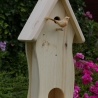 Vogelhaus mit Nistkasten unbemalt, zum Selbstbemalen #V2