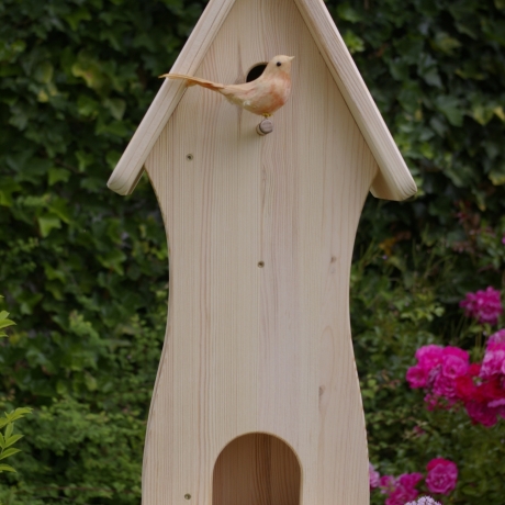 Vogelhaus mit Nistkasten unbemalt, zum Selbstbemalen #V5
