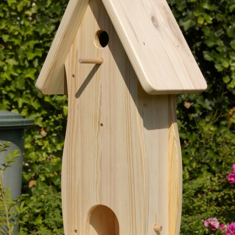 Vogelhaus mit Nistkasten und Futterplatz zum selbst bemalen