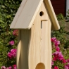 Vogelhaus mit Nistkasten und Futterplatz zum selbst bemalen