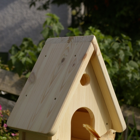 Vogelhaus - Futterhaus unbemalt zum Selbstbemalen