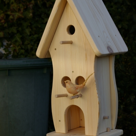 Vogelhaus mit Nistkasten und Futterplatz selbst bemalen #V1.1