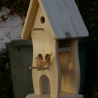 Vogelhaus mit Nistkasten und Futterplatz selbst bemalen #V1.1