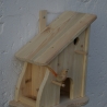 Vogelhaus, Futterhaus aus Holz, mit Nistkasten-zum Selbstbemalen
