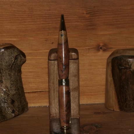 Kugelschreiber aus Zwetschge(Minenfarbe / Stylus-Kappe wählbar)