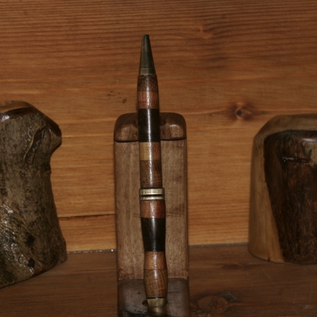 Kugelschreiber aus Zwetschge/Eiche/Walnuss(minenfarbe wählbar)