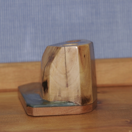 Stiftehalter aus Walnuss/Teak/Epoxy