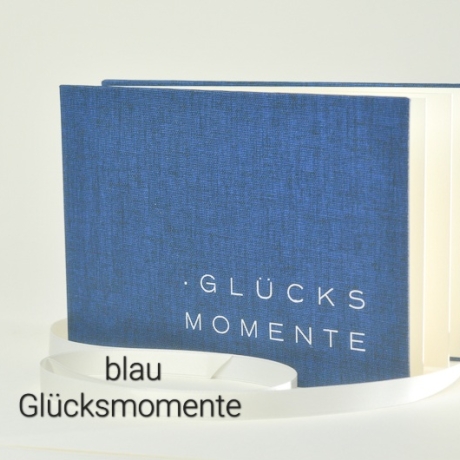 Leporello, 10 Fotos, handgefertigt, Gewebe, Prägung, Satinband