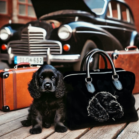 NEU Stickdatei Cocker Spaniel Welpe schwarz Dizzy