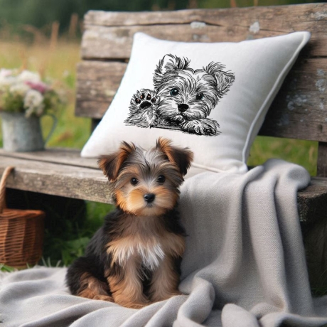 Neu Stickdatei Yorkshire Terrier Benny LunaChild