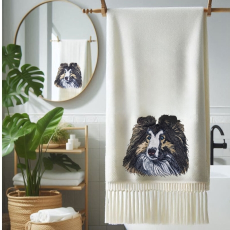 NEU Stickdatei Applikation Collie Ian LunaChild