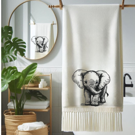 NEU Stickdatei Elefant Baby Rosy realistisch
