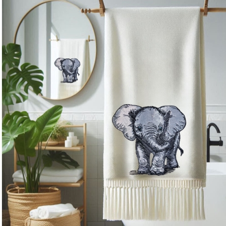 NEU Stickdatei Applikation Elefant Rosy LunaChild