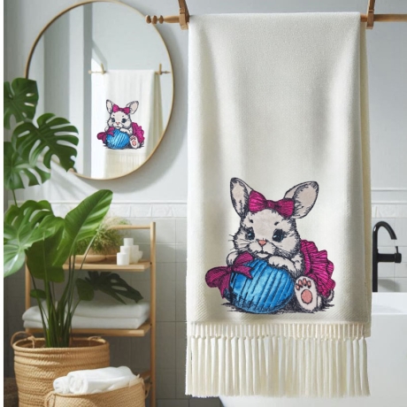 NEU Stickdatei Applikation Hase Darina Osterei