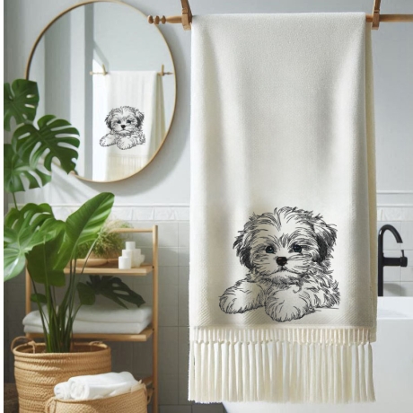 NEU Stickdatei Shih Tzu Welpe Lesley Hund realistisch