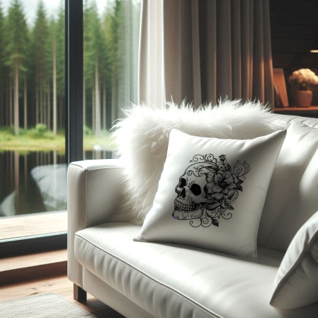 NEU Stickdatei Totenkopf Skull Kaja Blumen