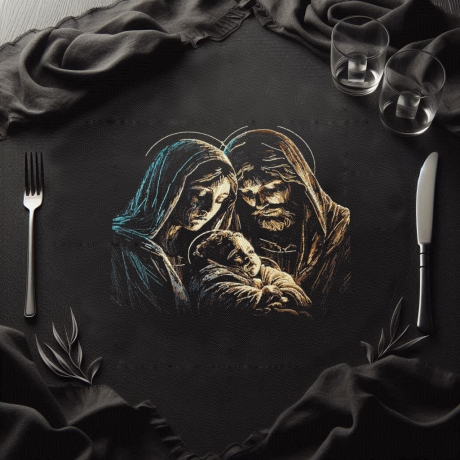 Neu AUFWENDIGE Stickdatei Maria Jesus Josef von Lunachild