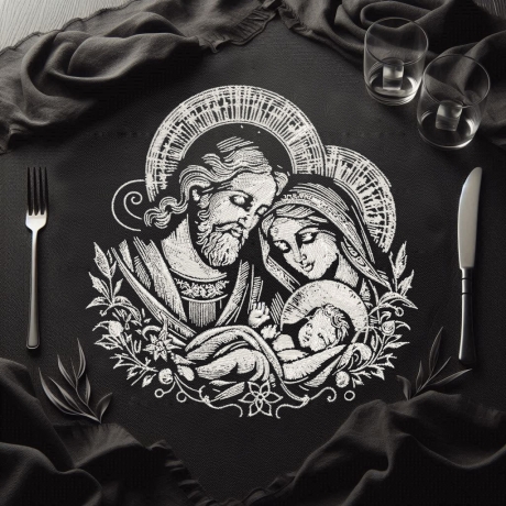 NEU Stickdatei Maria Josef Jesus realistisch