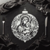 NEU Stickdatei Christbaumkugel Maria Jesus 