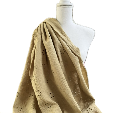 Musselin Loch Stickerei Stoff | Meterware | Öko Tex 100 | 