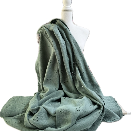 Musselin Loch Stickerei Stoff | Meterware | Öko Tex 100 | 