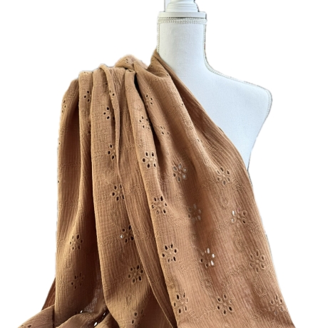 Musselin Loch Stickerei Stoff | Meterware | Öko Tex 100 | 