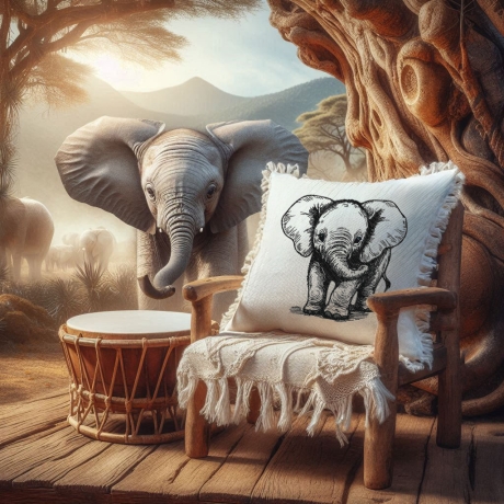 NEU Stickdatei Elefant Baby Rosy realistisch