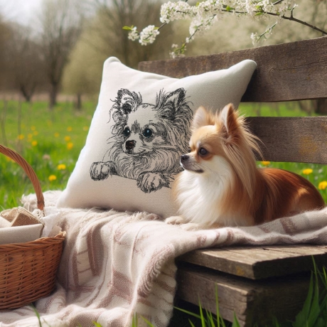 NEU Stickdatei Chihuahua Kim Hund realistisch
