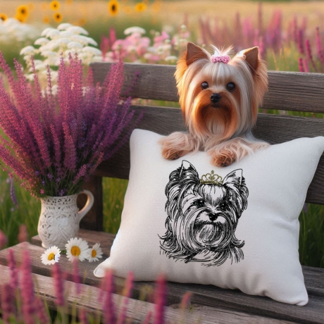 NEU Stickdatei Yorkshire Terrier Valeria Hund