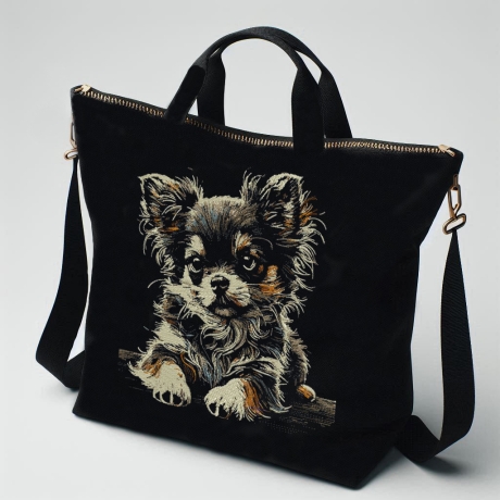 Neu Stickdatei Chihuahua Welpe Langhaar Cesar