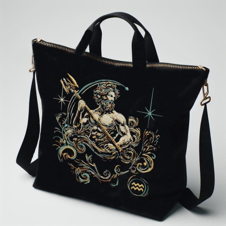 Neu Stickdatei Sternzeichen Wassermann LunaChild Zodiak
