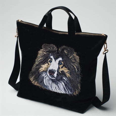 NEU Stickdatei Applikation Collie Ian LunaChild